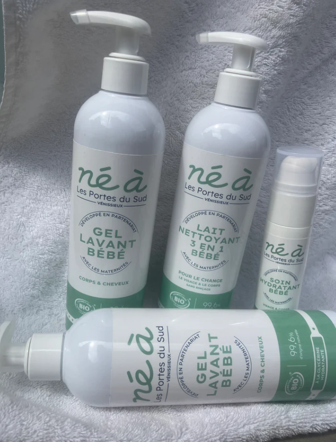 Nos produits cosmétiques « Né à Maternité Les Portes du Sud »